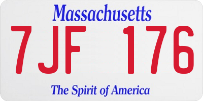 MA license plate 7JF176