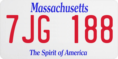 MA license plate 7JG188
