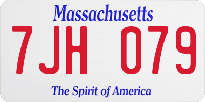 MA license plate 7JH079