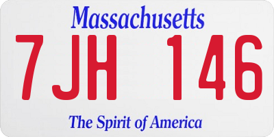 MA license plate 7JH146
