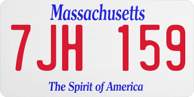 MA license plate 7JH159