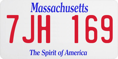 MA license plate 7JH169