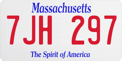 MA license plate 7JH297