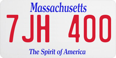 MA license plate 7JH400