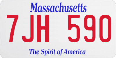MA license plate 7JH590
