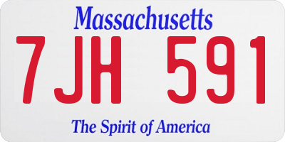 MA license plate 7JH591
