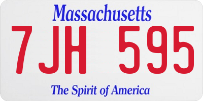 MA license plate 7JH595