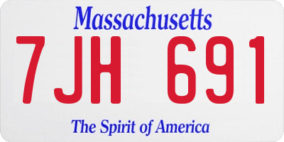 MA license plate 7JH691