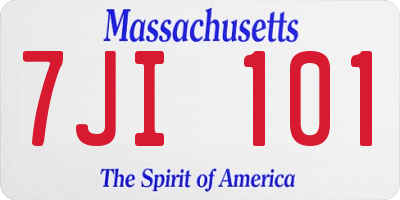 MA license plate 7JI101