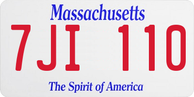 MA license plate 7JI110