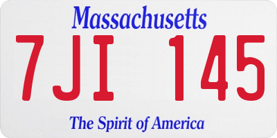 MA license plate 7JI145