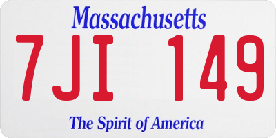 MA license plate 7JI149