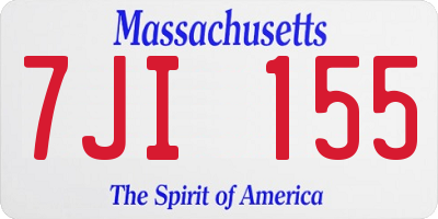 MA license plate 7JI155