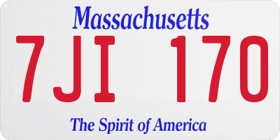 MA license plate 7JI170