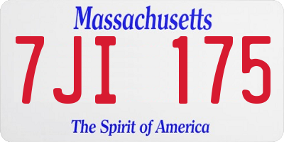 MA license plate 7JI175