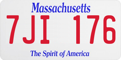MA license plate 7JI176