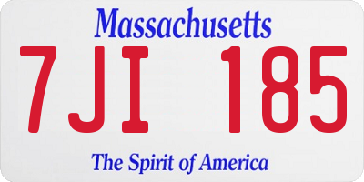 MA license plate 7JI185