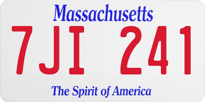 MA license plate 7JI241