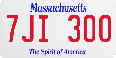 MA license plate 7JI300