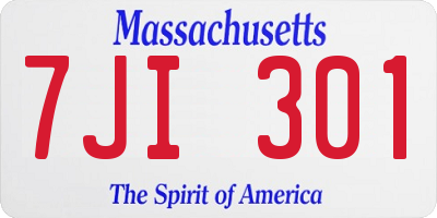 MA license plate 7JI301