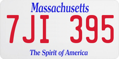 MA license plate 7JI395