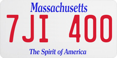 MA license plate 7JI400
