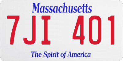 MA license plate 7JI401