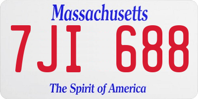 MA license plate 7JI688