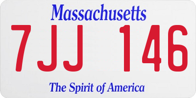 MA license plate 7JJ146
