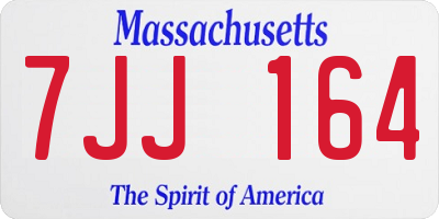 MA license plate 7JJ164