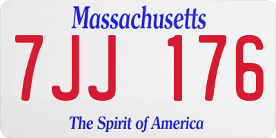 MA license plate 7JJ176