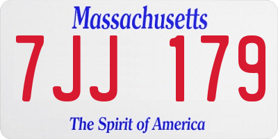 MA license plate 7JJ179