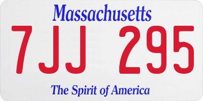 MA license plate 7JJ295