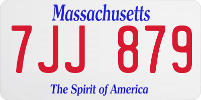 MA license plate 7JJ879