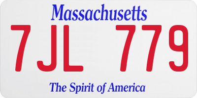 MA license plate 7JL779