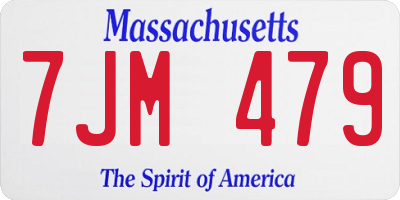 MA license plate 7JM479