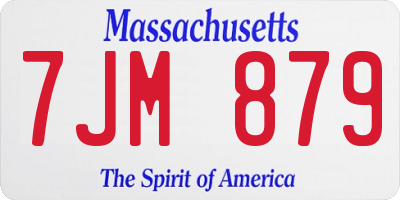 MA license plate 7JM879
