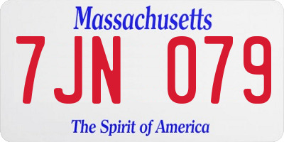 MA license plate 7JN079