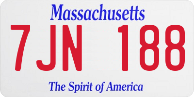 MA license plate 7JN188