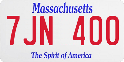 MA license plate 7JN400