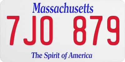 MA license plate 7JO879