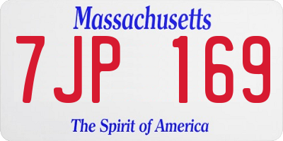 MA license plate 7JP169