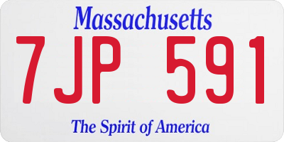 MA license plate 7JP591