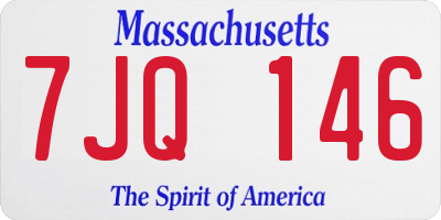 MA license plate 7JQ146
