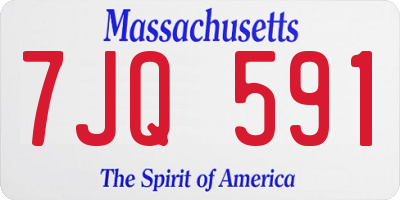MA license plate 7JQ591