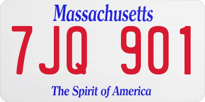 MA license plate 7JQ901