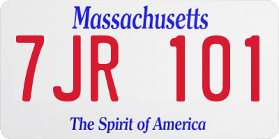 MA license plate 7JR101
