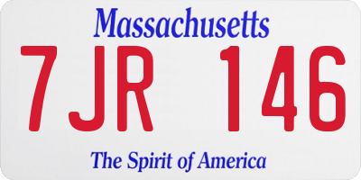 MA license plate 7JR146