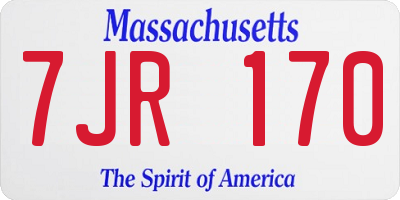 MA license plate 7JR170