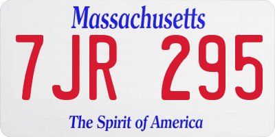 MA license plate 7JR295